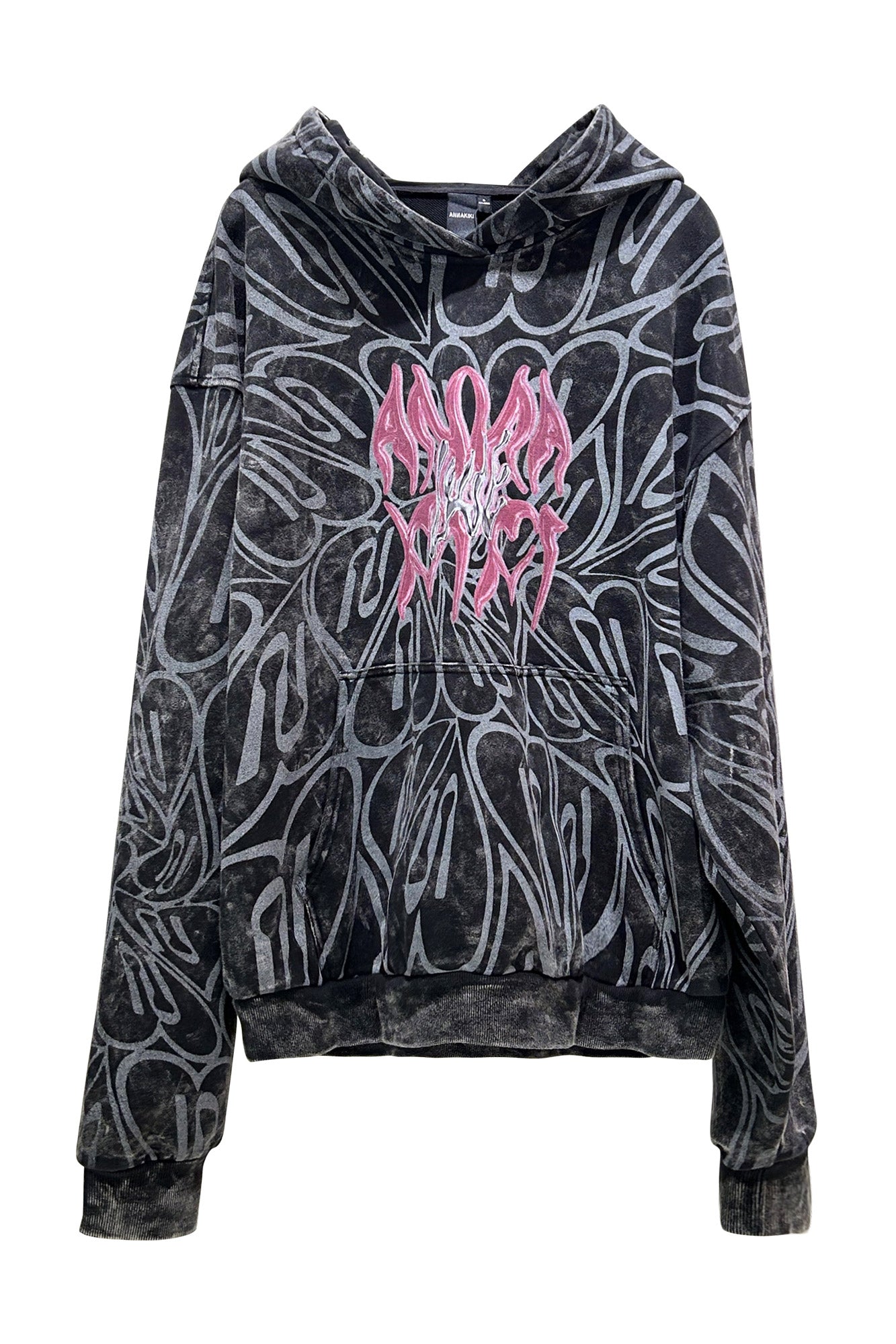 Liquid metal printed stir colored hoodie