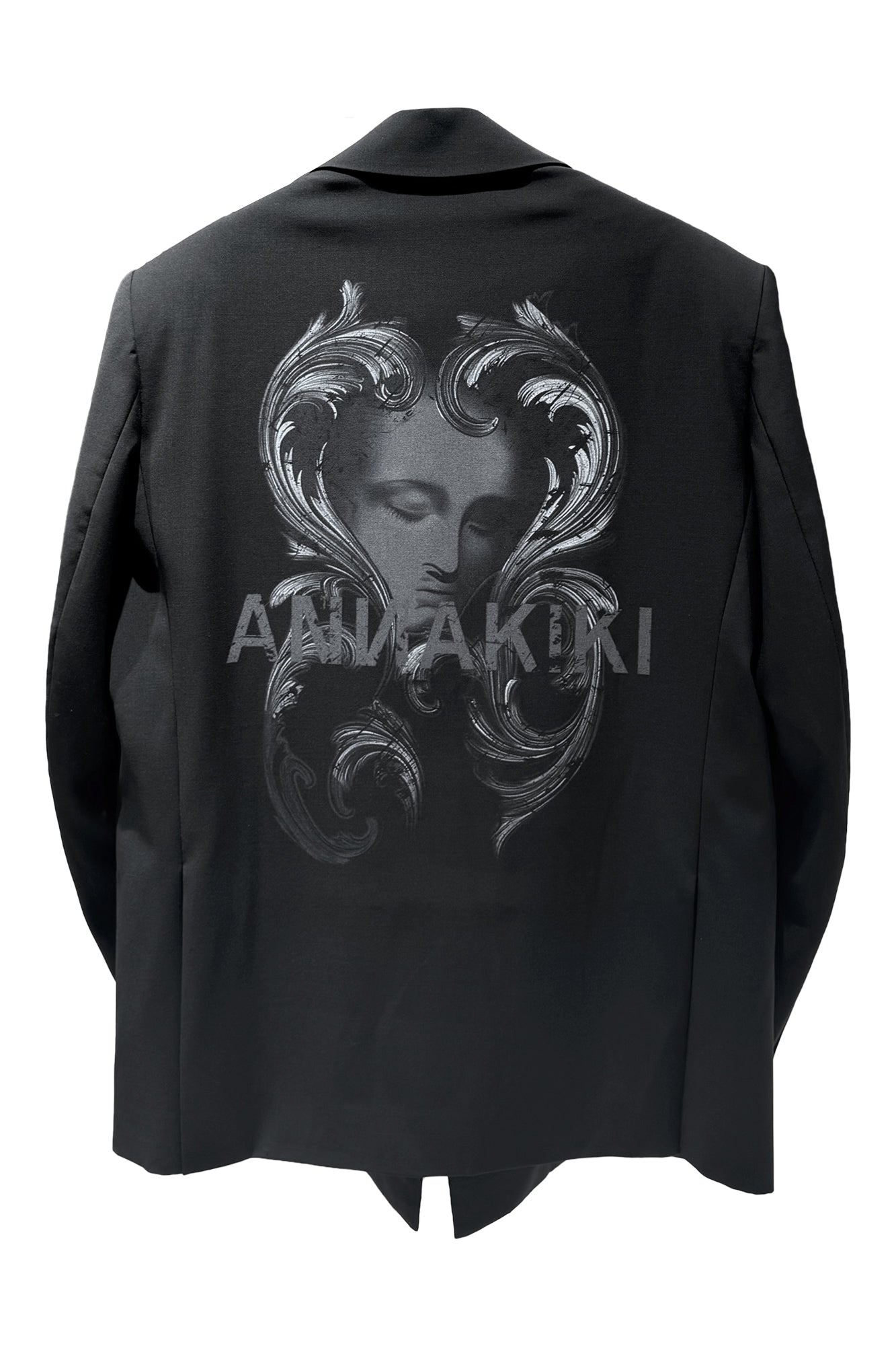 Fleece mottled portrait printed sui