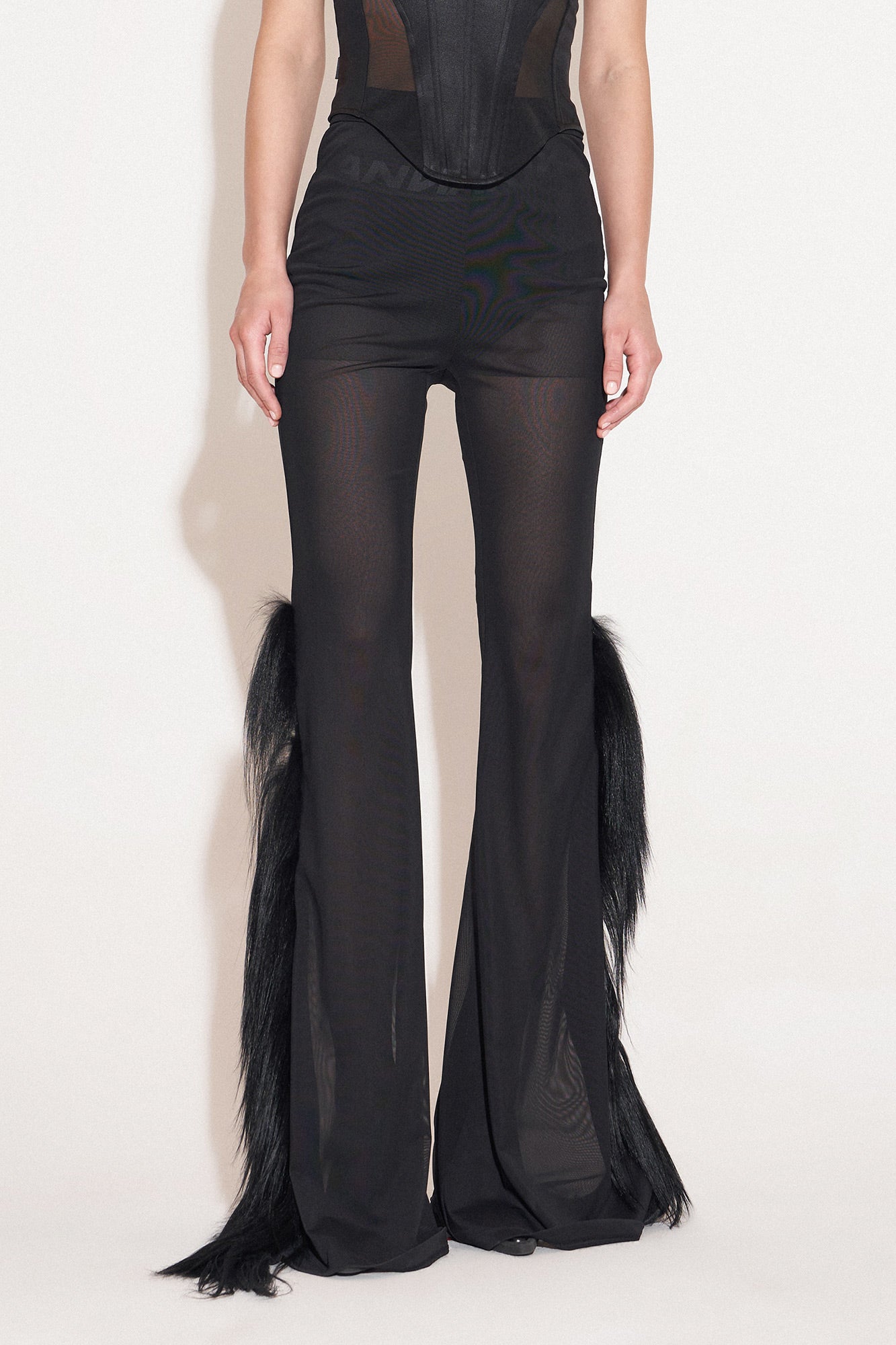 Top stitching two-piece flared pants