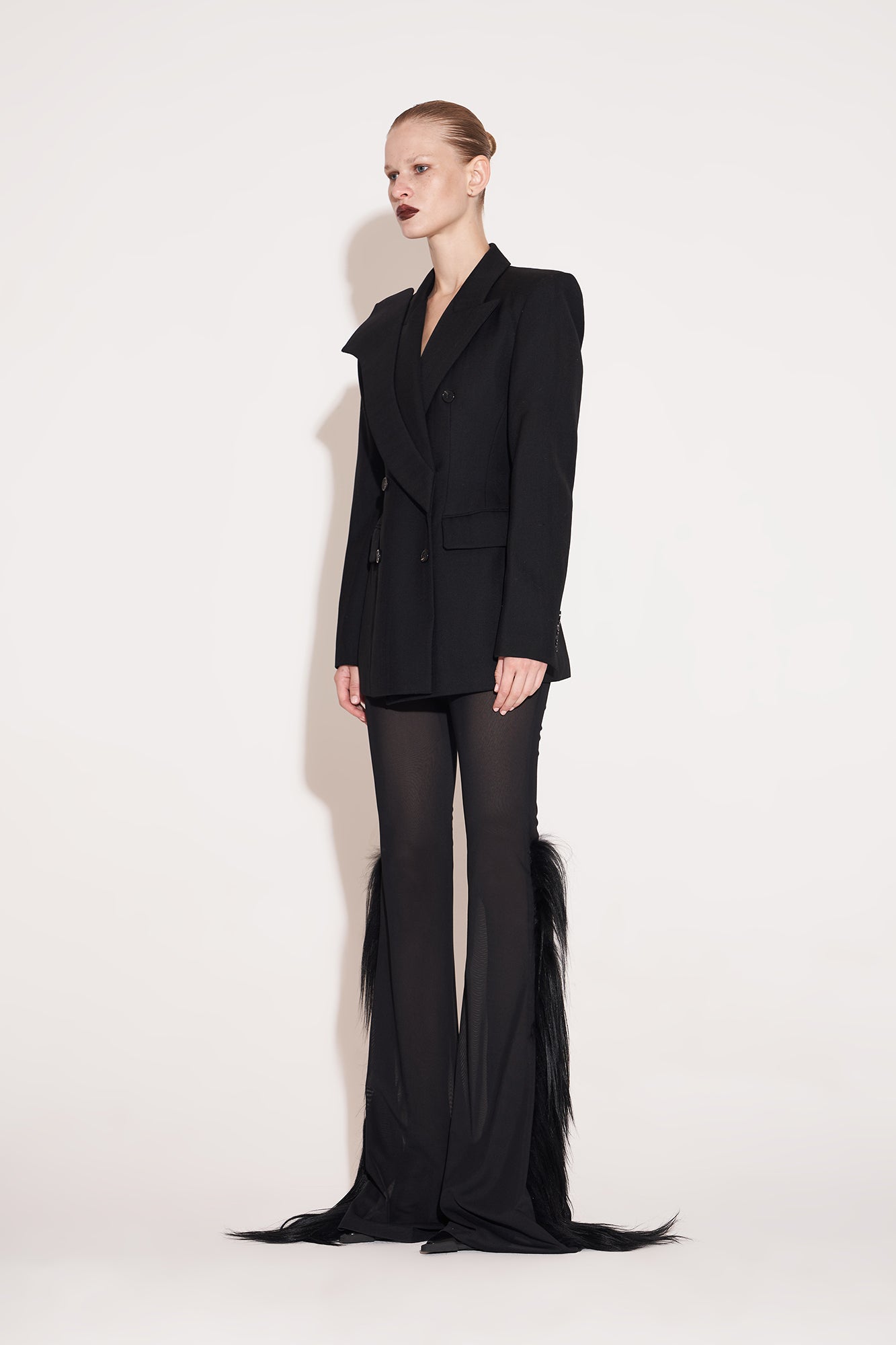 Worsted fleece fly piece suit