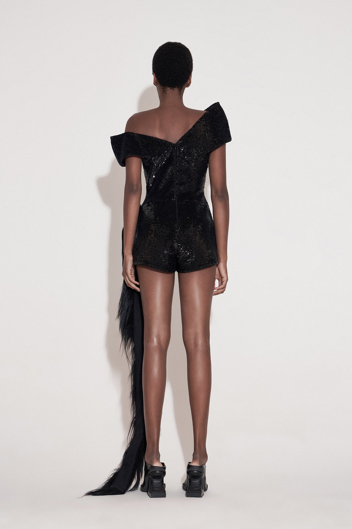 V-neck beaded jumpsuit