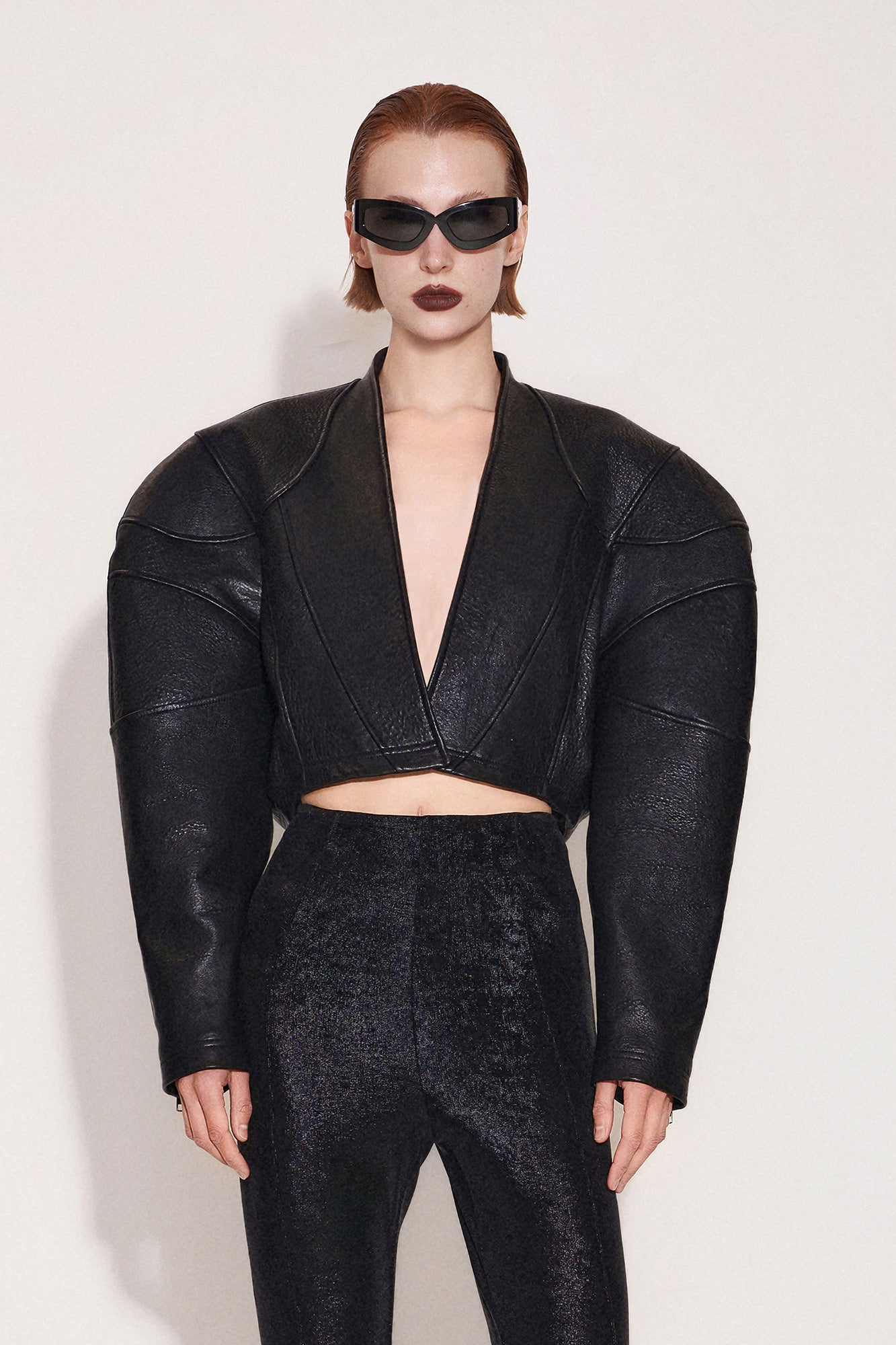 3D stereo silhouette leather jacket