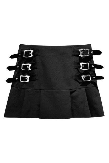 Buckled short skirt