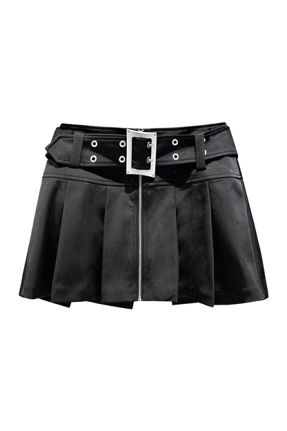Low waist pleated overskirt