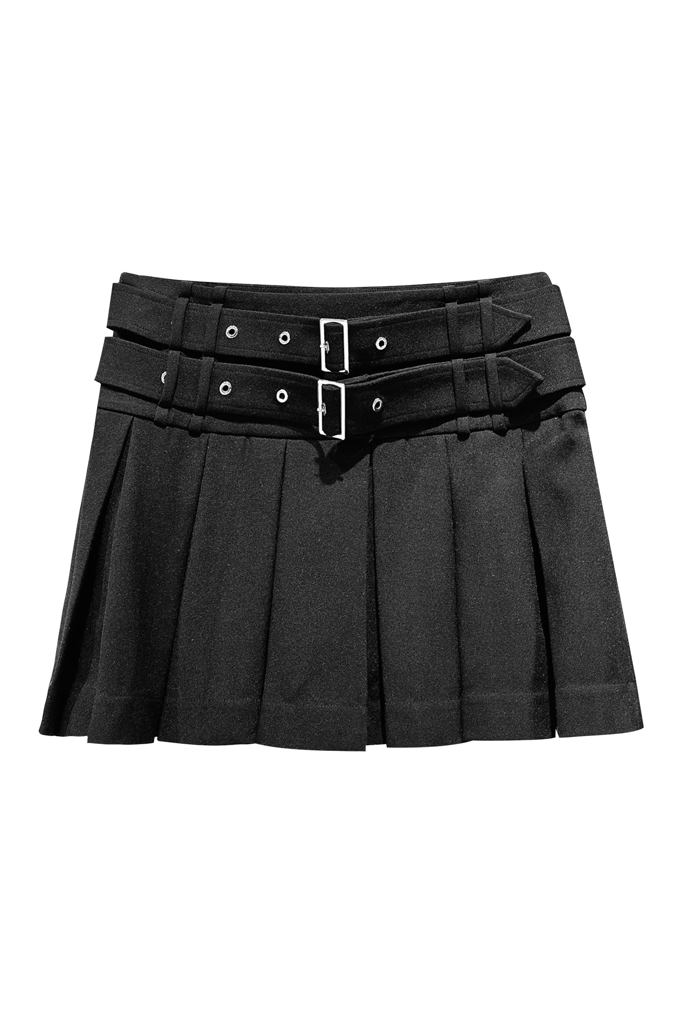 Retro pleated short skirt