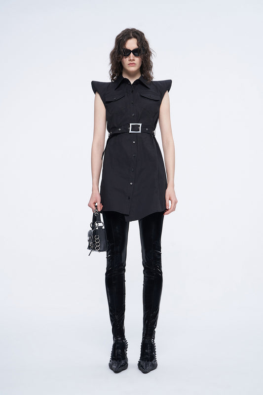 Three-dimensional sleeve shirt dress