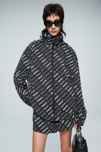 Monogram size letter coat
