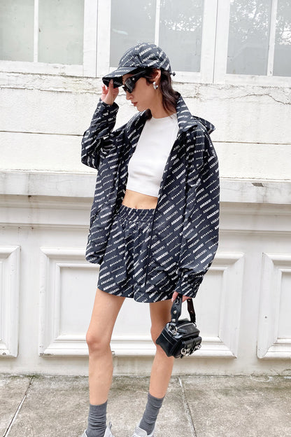 Monogram size letter coat