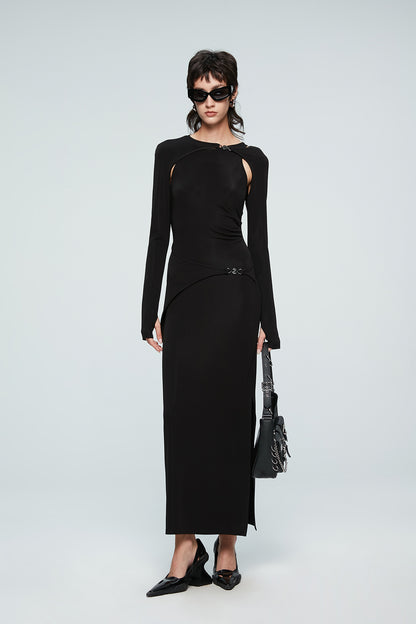 Deconstruction of four-star split dress