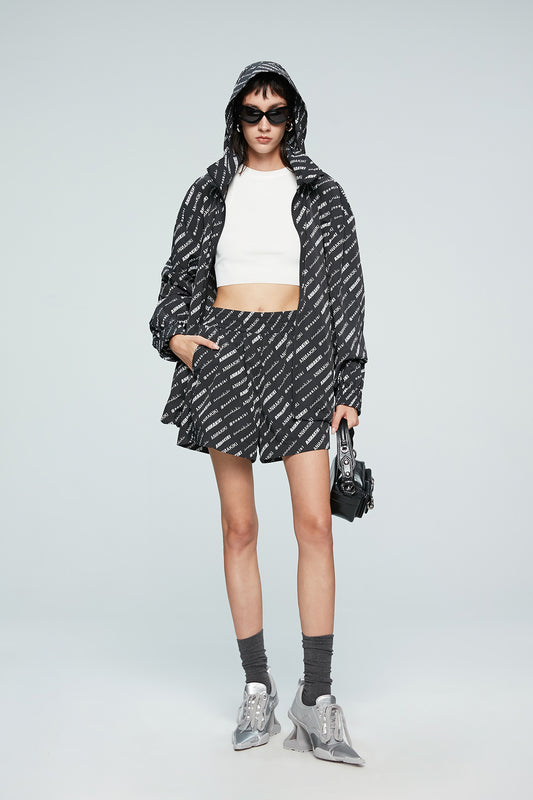 Monogram size letter shorts