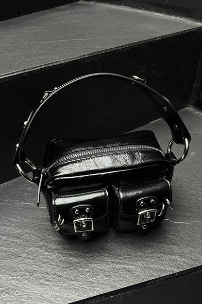 Genuine leather retro functional handbag