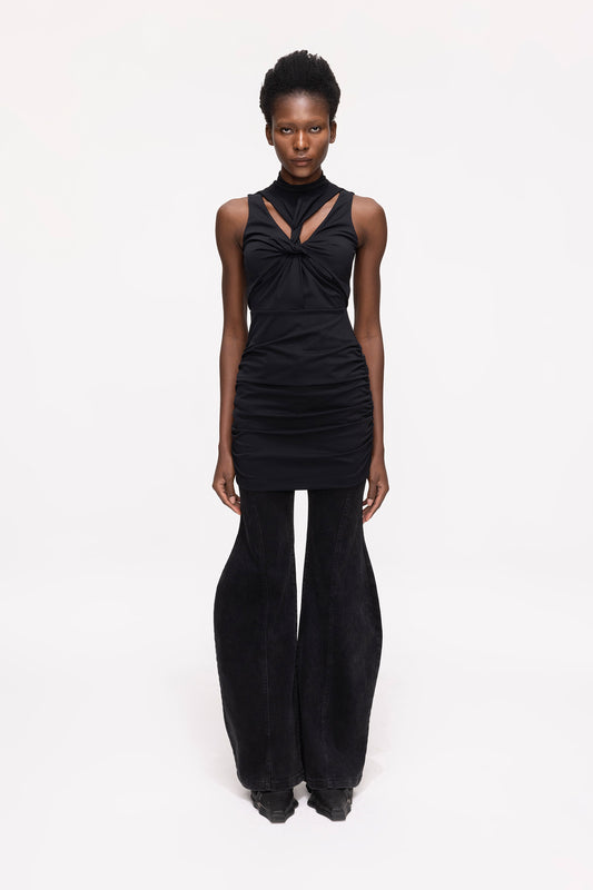 Twisted pleated dress