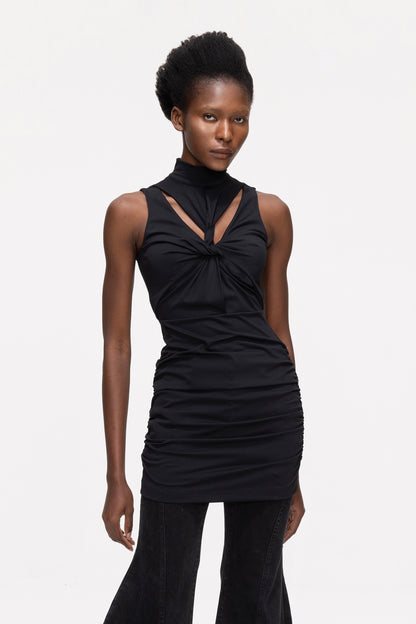 Twisted pleated dress