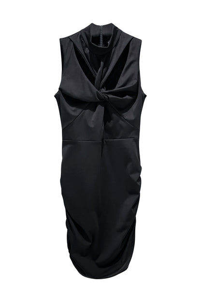 Twisted pleated dress