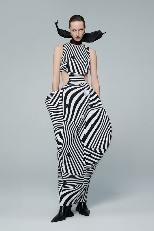 Twisted Stripe Dress