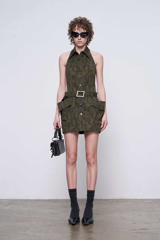 Vintage camouflage cargo dress