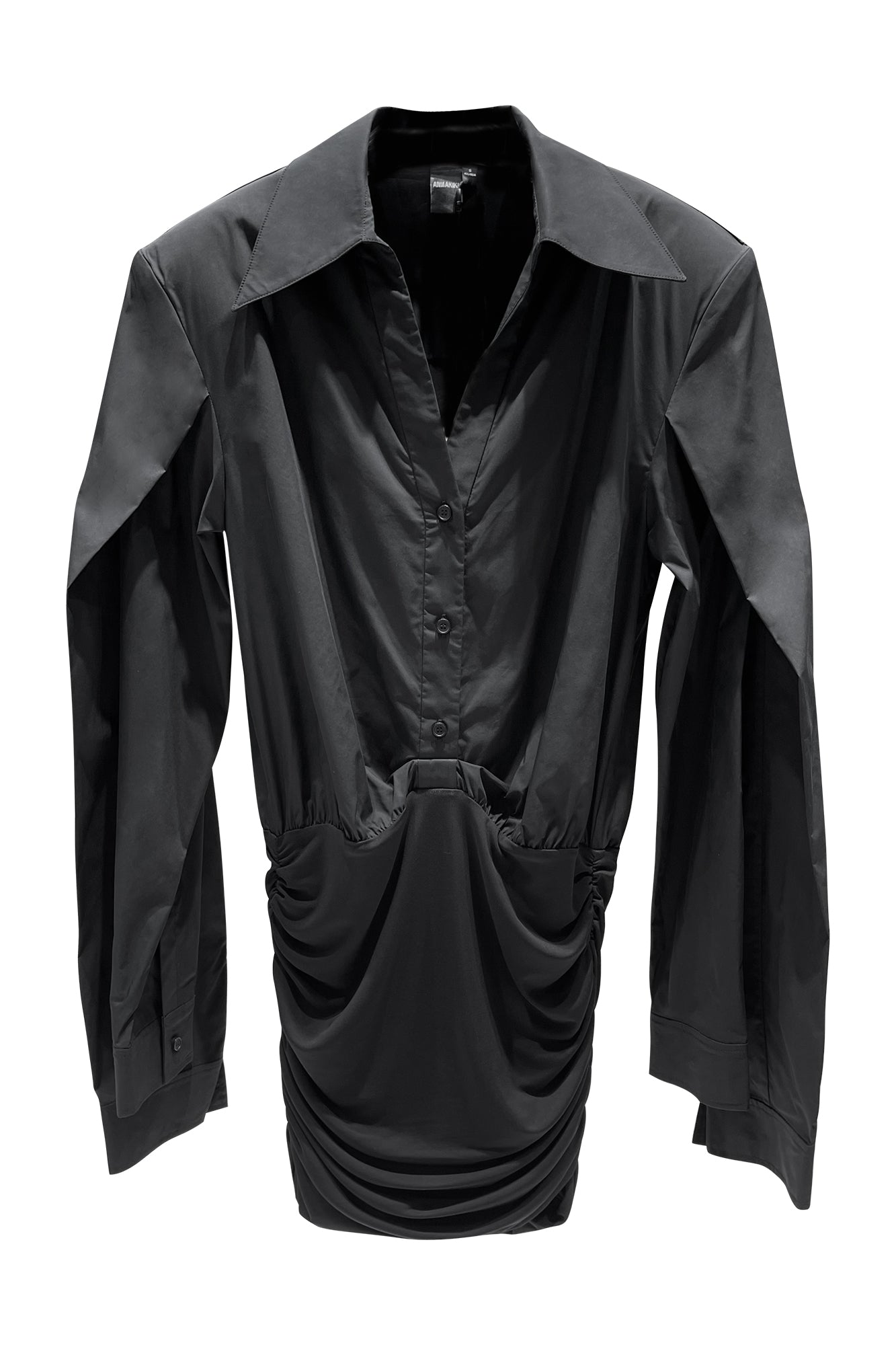 Double-sleeve jacquard pieced dress