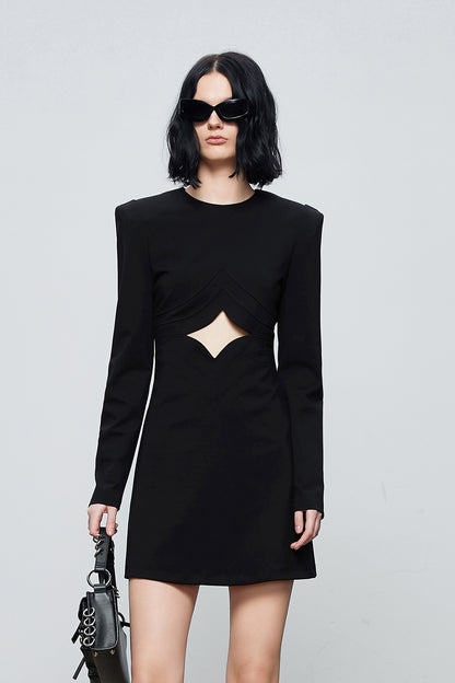 Four-pointed star-cut dress