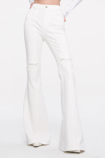 Four-pointed star low-waisted bell bottoms