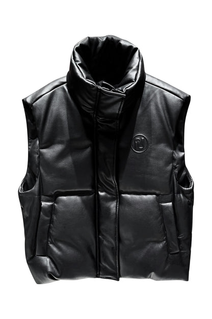 Logo embossed down vest