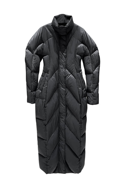 Long quilted puffer jacket