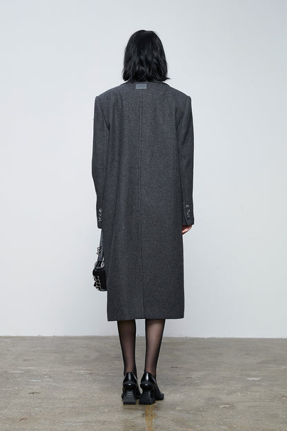 Wool split structure coat