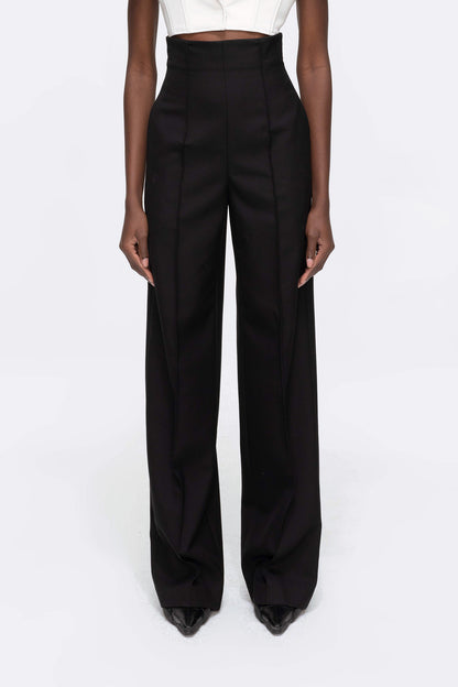 Ultra high waisted slightly wide leg pants