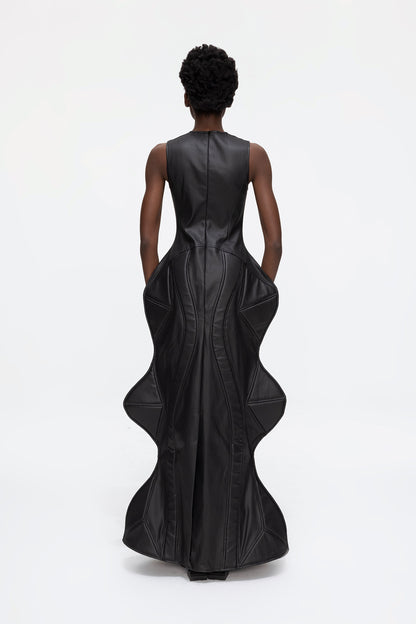 Three dimensional deconstruction wave dress