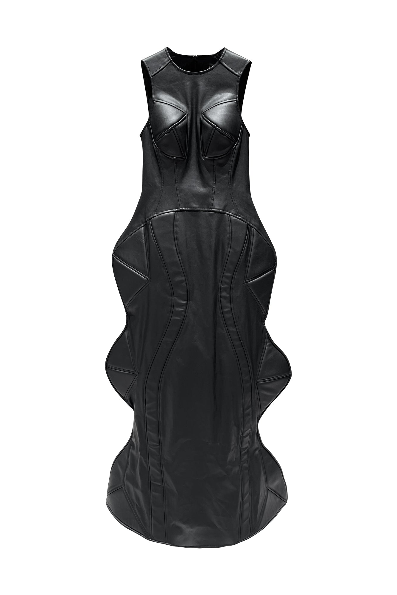 Three dimensional deconstruction wave dress