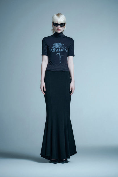Tech-inspired printed slim-fitting T-shirt