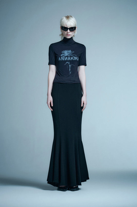Tech-inspired printed slim-fitting T-shirt