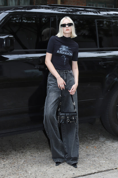Tech-inspired printed slim-fitting T-shirt
