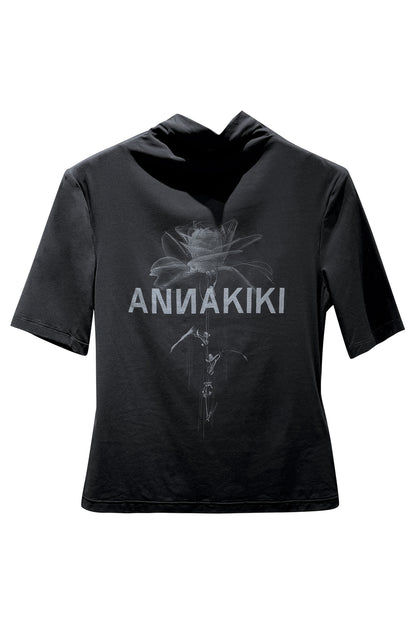 Tech-inspired printed slim-fitting T-shirt