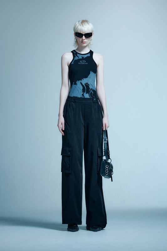 Digital floral printed vest