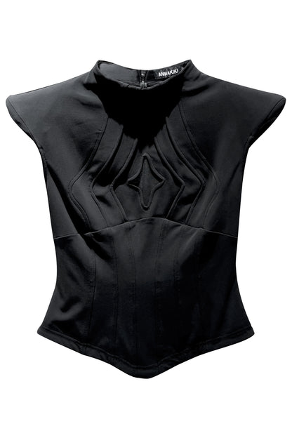 Multi-Layer Star Cutout Peplum Top