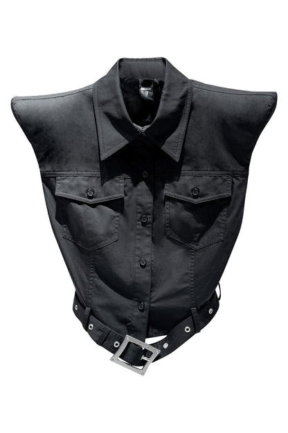3D sleeve waistband shirt
