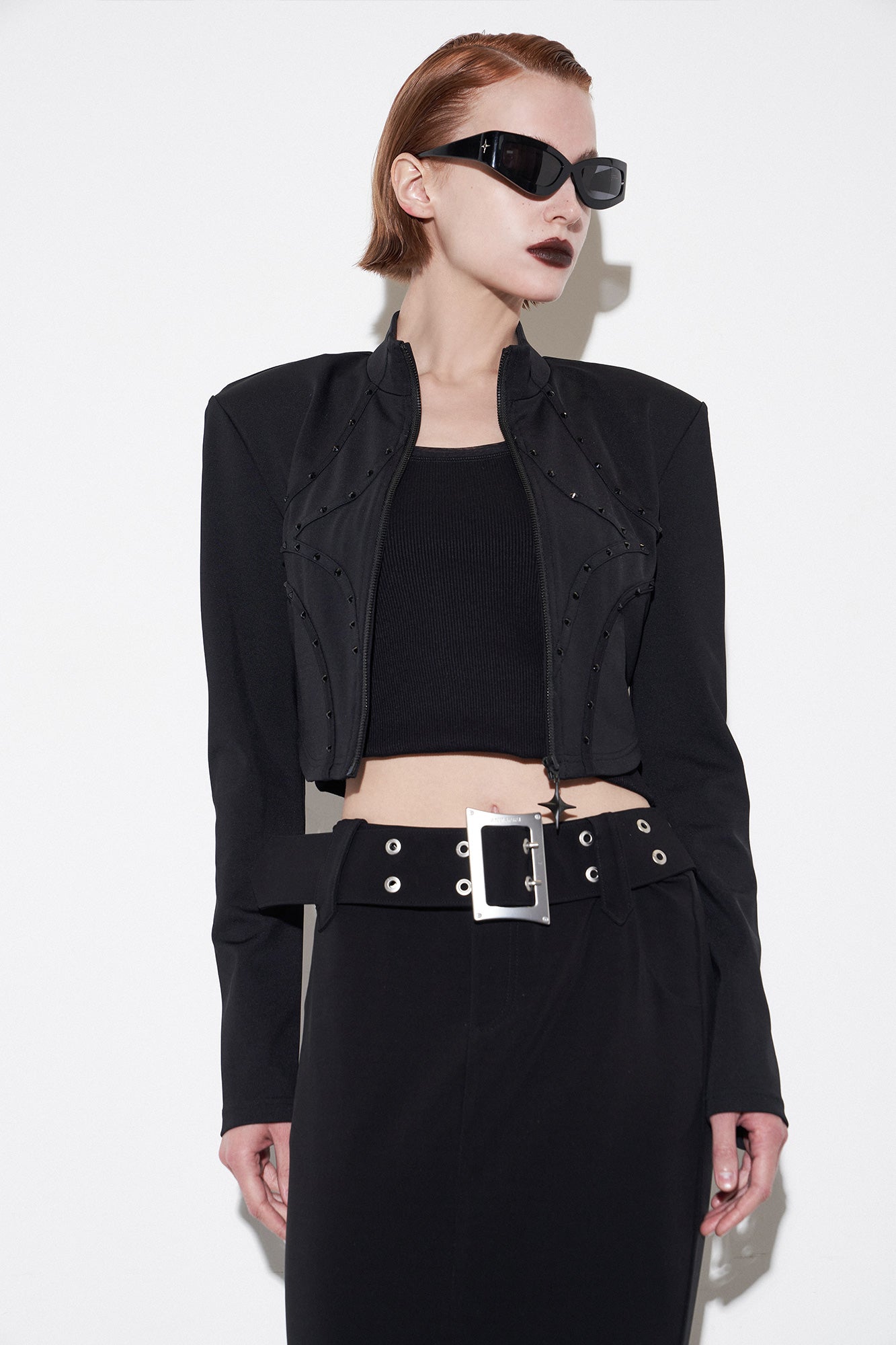 Four pointed star hot stamping sticker jacket