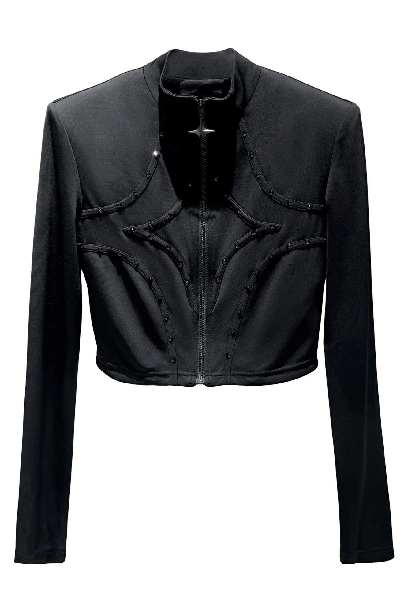 Four pointed star hot stamping sticker jacket