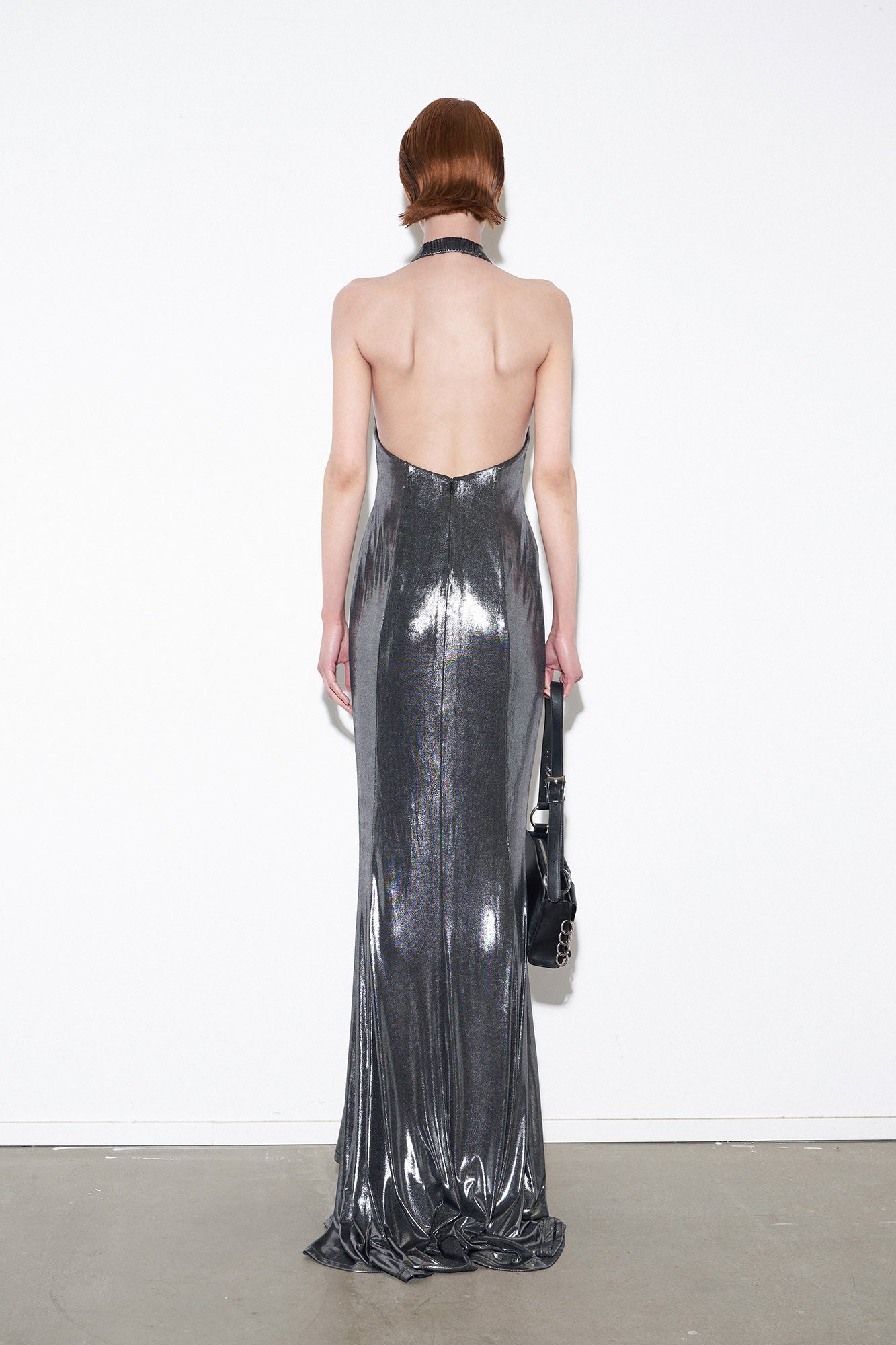 V-neck backless dress