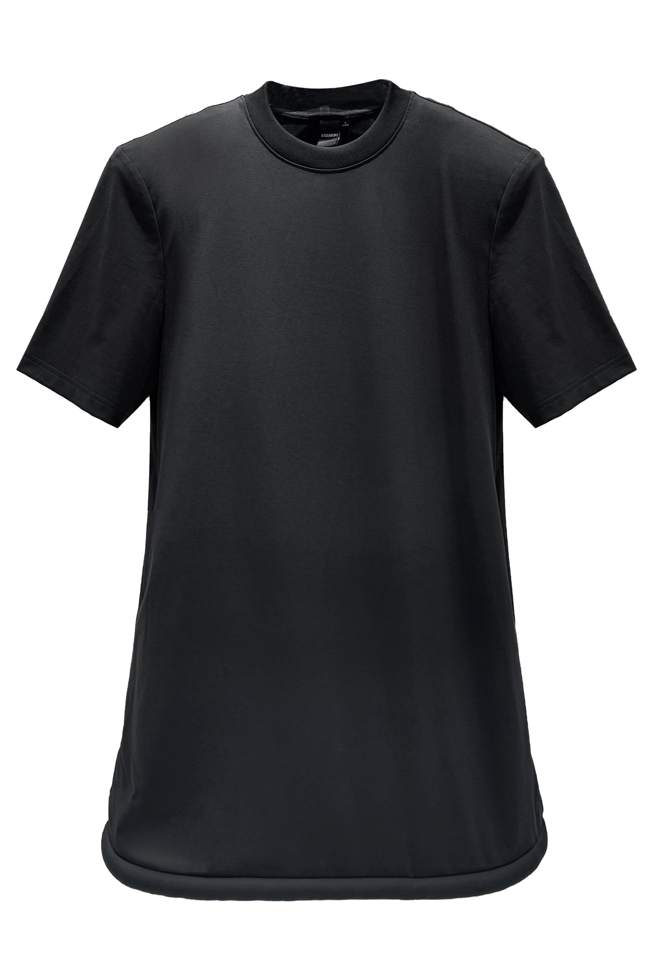 UFO-Hem Dress with Shoulder Pads