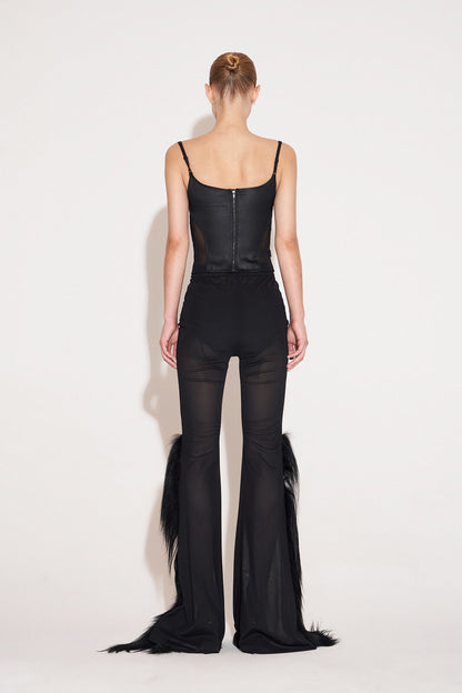 Top stitching two-piece flared pants