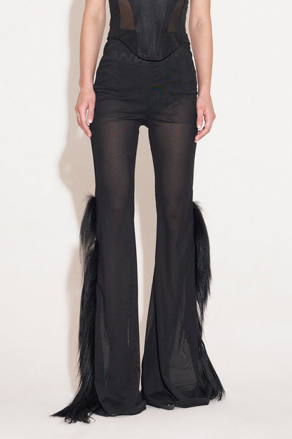 Top stitching two-piece flared pants
