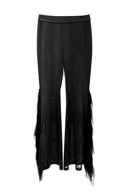 Top stitching two-piece flared pants
