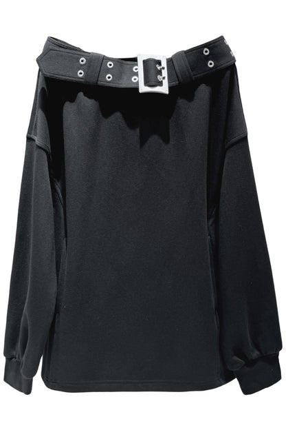 Techwear D-Ring Off-Shoulder Top