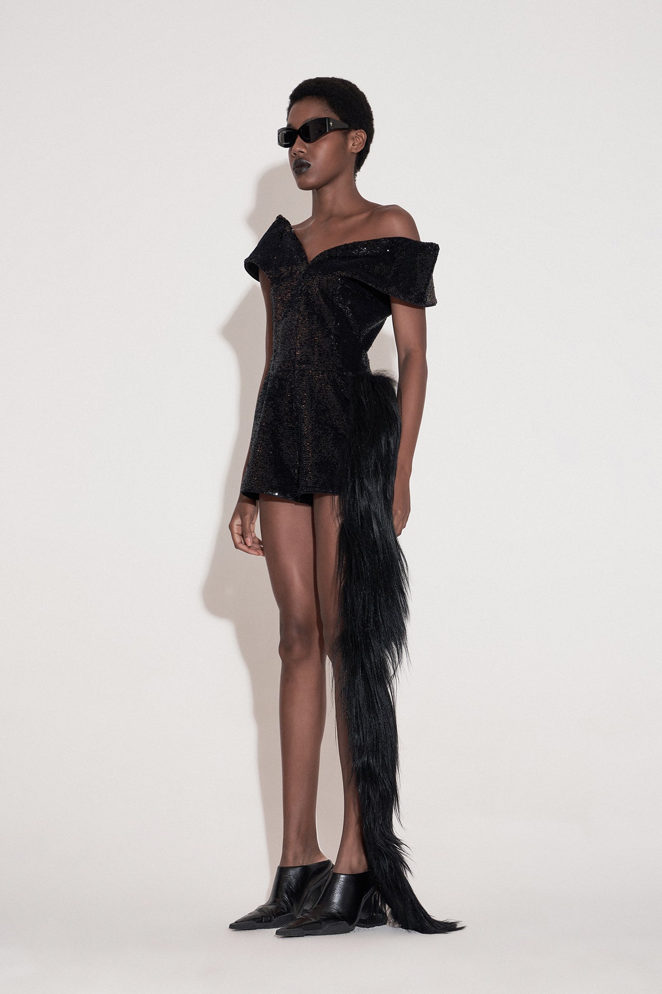 V-neck beaded jumpsuit