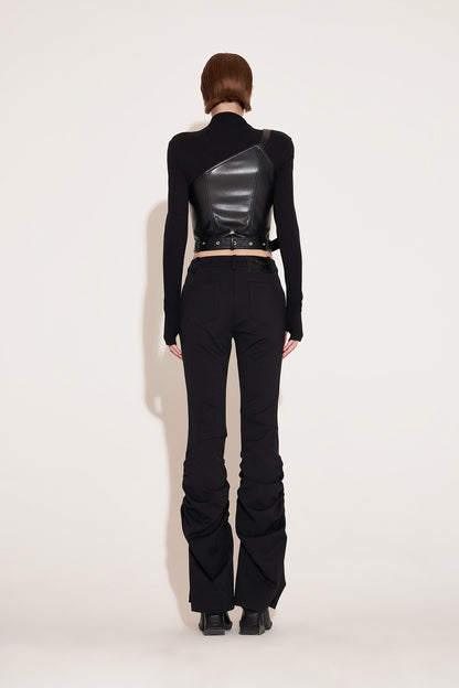 Pleated Slim-Fit Trousers