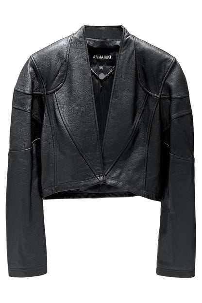 3D stereo silhouette leather jacket