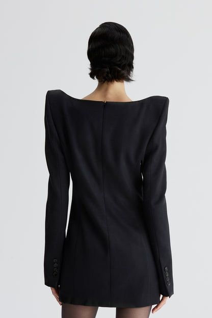 Shoulderless V-neck 3D dress