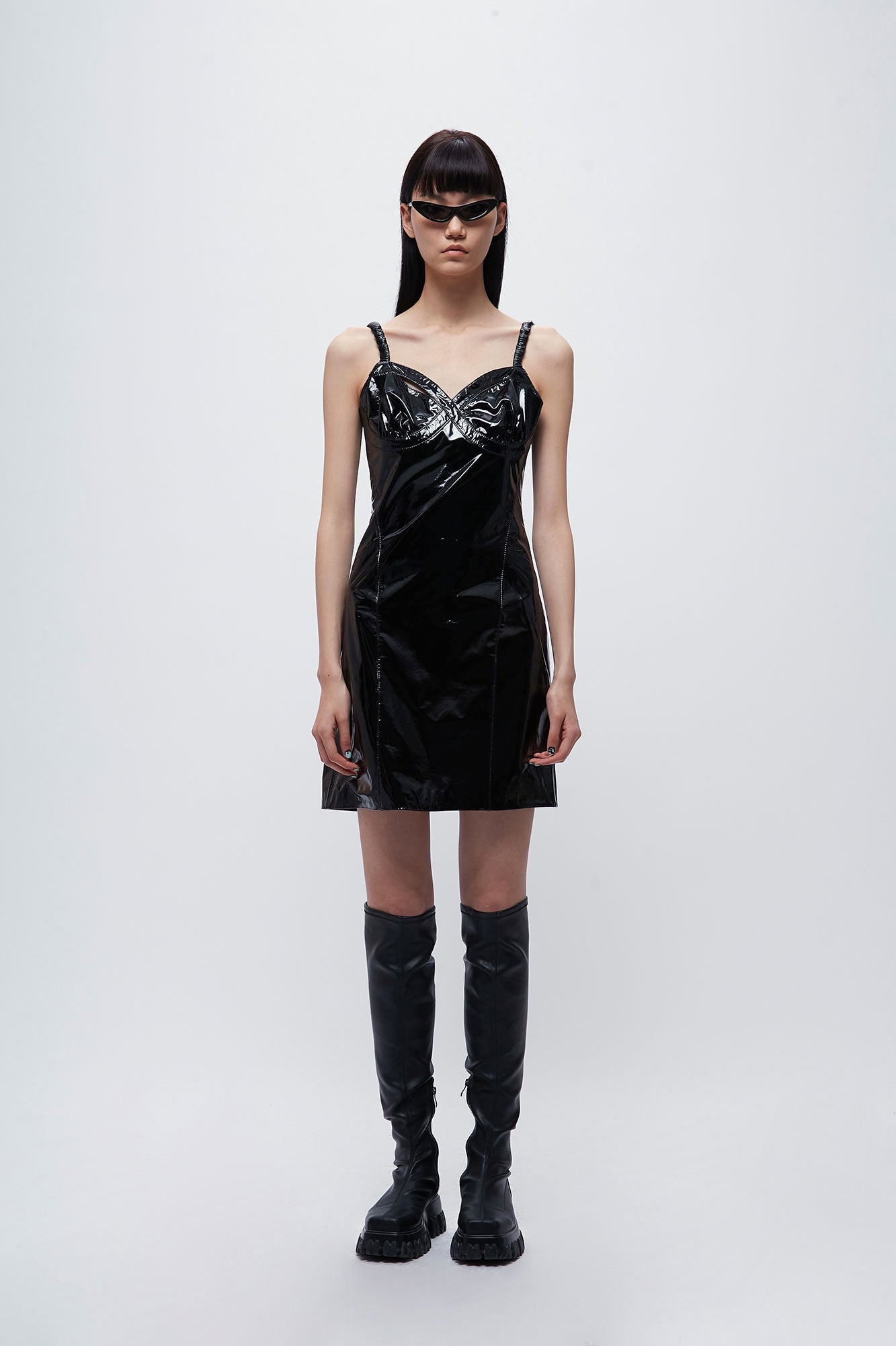 Patent leather slip dress – Annakiki