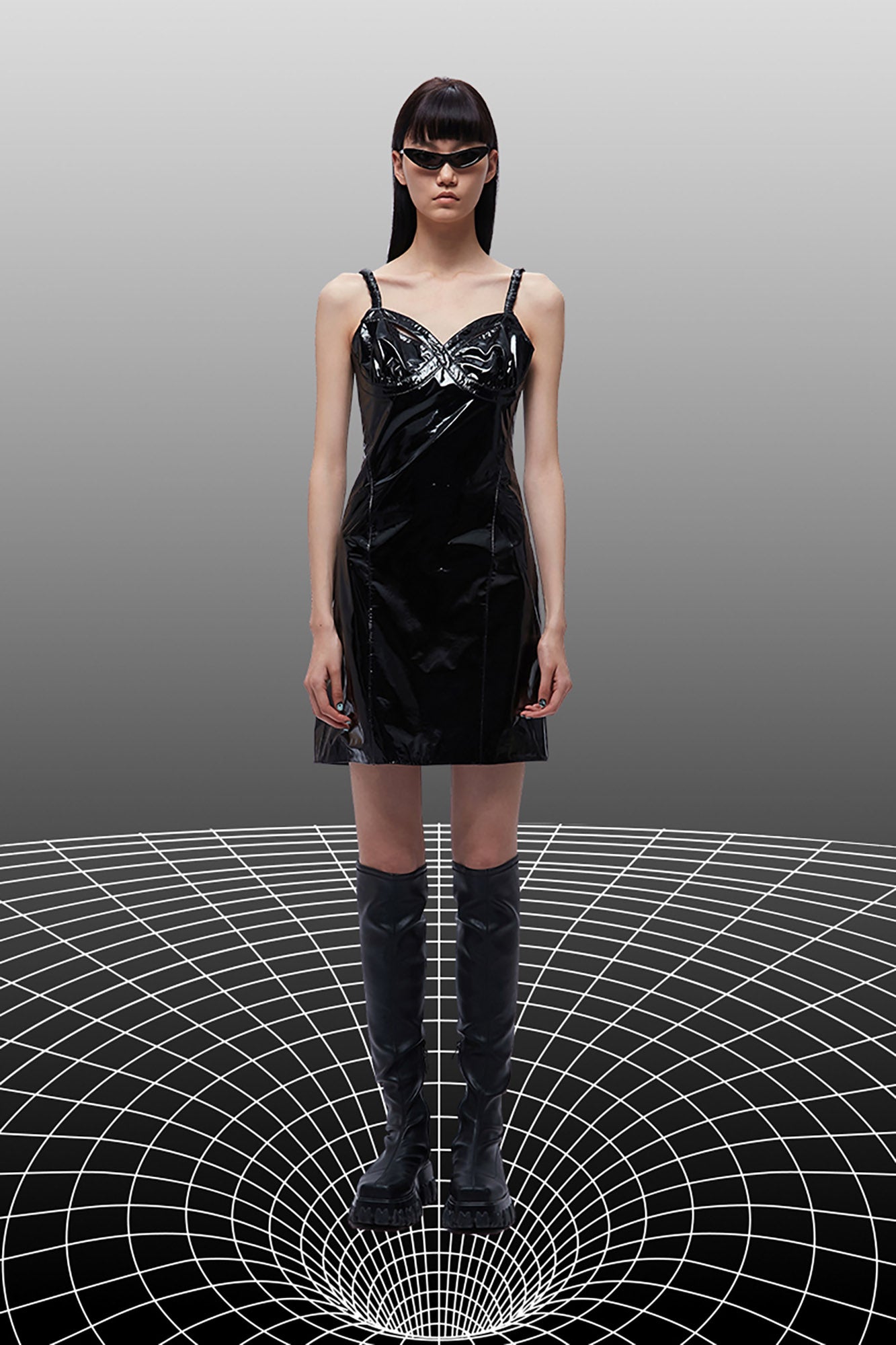 Patent leather slip dress – Annakiki
